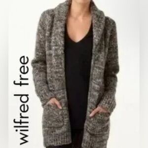 Aritzia Wilfred Free women's long sleeves knit coatigan sweater wool alpaca S/M